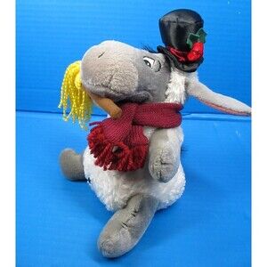 Walt Disney Parks Eeyore Christmas Plush Chimney Sweep Stuffed Animal 8”